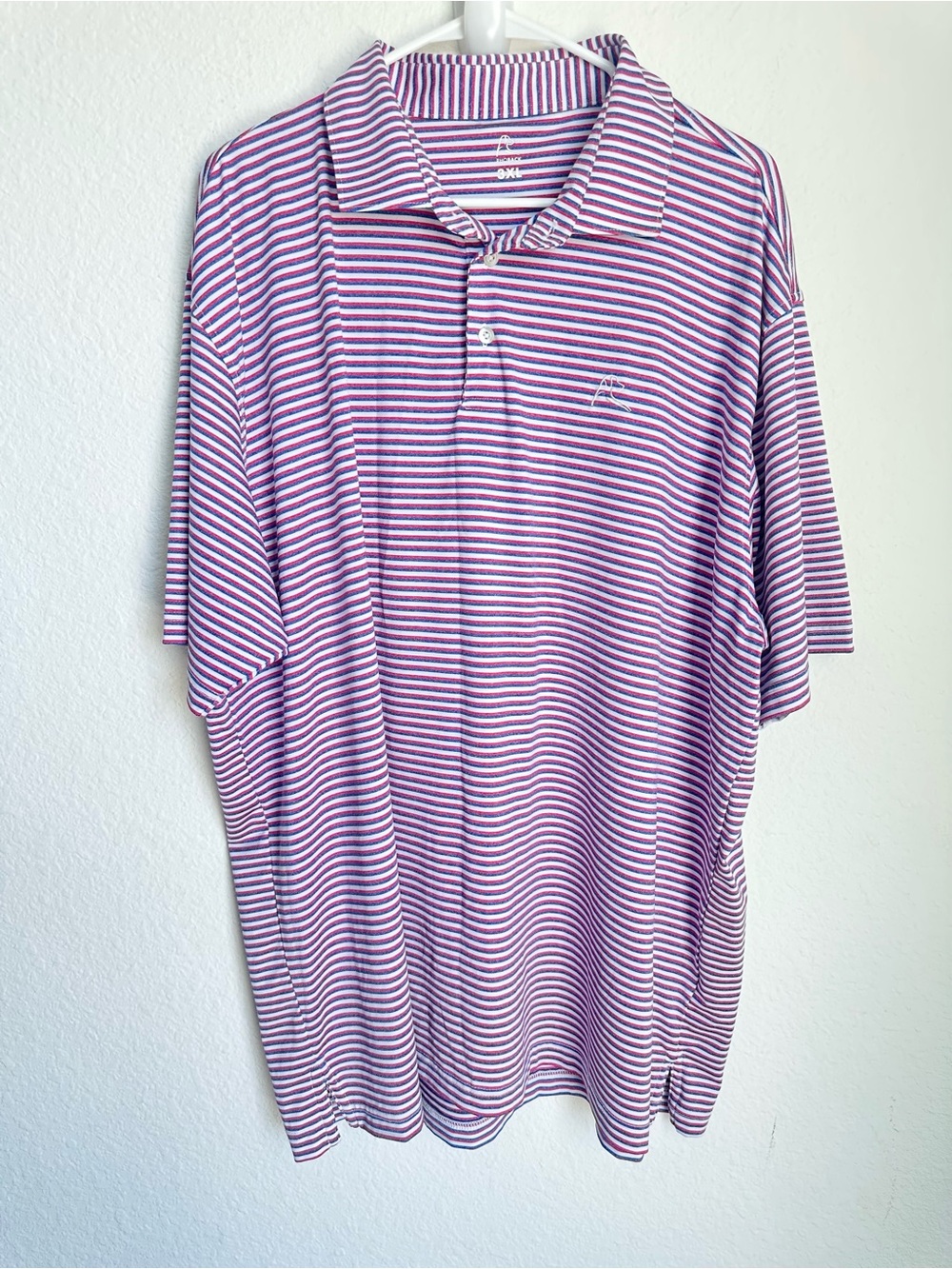 Set of 2 Rhoback Men’s Short Sleeve Performance Polo The Jawn Striped 3XL Golf - Picture 5 of 17